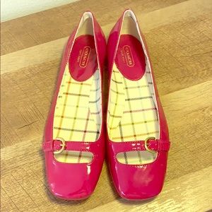 Coach Hot Pink Patent Leather Flats